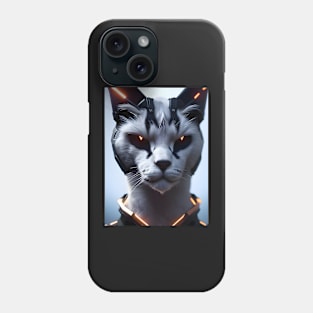 Cyberpunk Cat - Modern Digital Art Phone Case