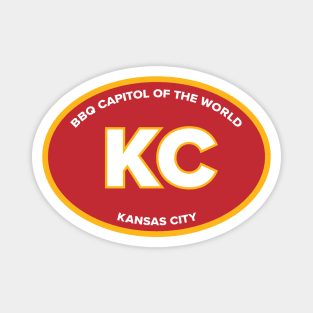 Kansas City Missouri KC BBQ Capitol Oval Magnet