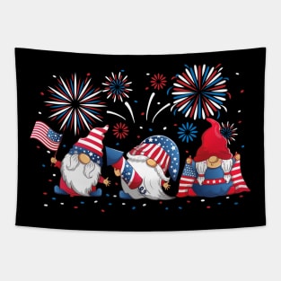 4th Of July American Gnomes Tapestry