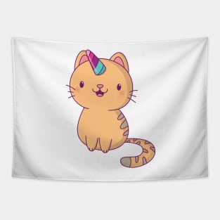 Adorable Tabby | Unicorn Horn Cat Tapestry