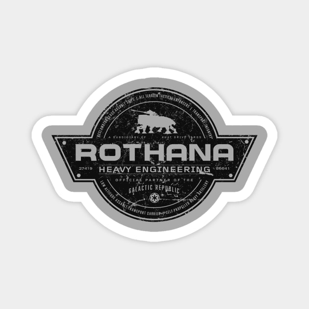 Rothana Heavy Engineering Magnet by MindsparkCreative