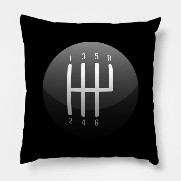 Classic Muscle Car /  Sports Car Shift Knob Pillow by hobrath