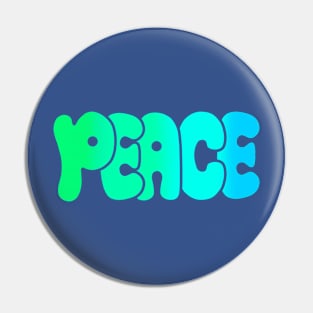 Peace green blue Pin