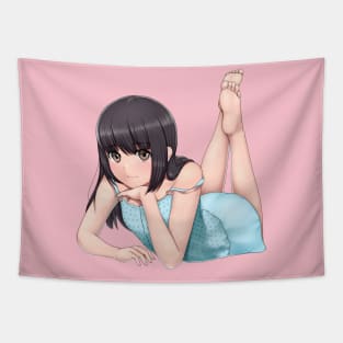 Captivating Anime Girl Tapestry