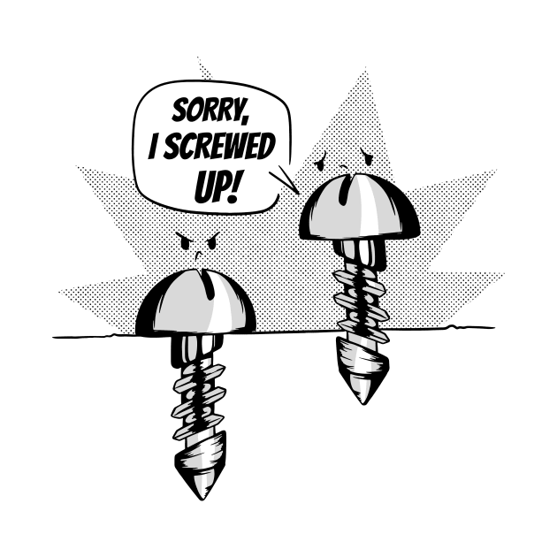 Funny screws pun by FunSillyShop