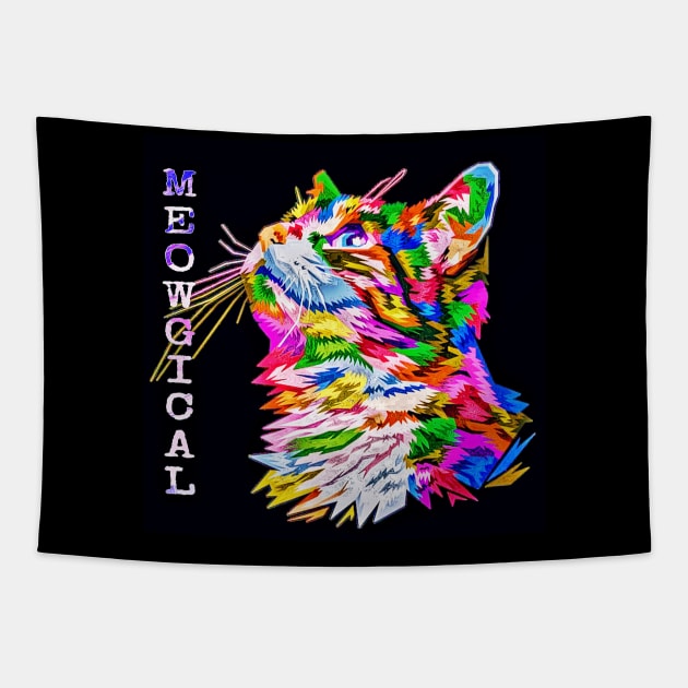 Meowgical Tapestry by Black Cat Alley