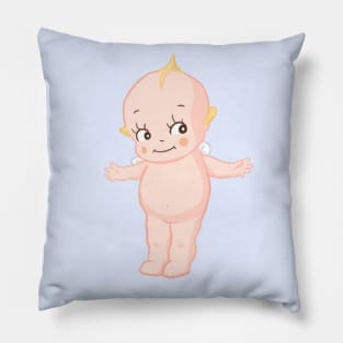 Cute kewpie baby angel standing Pillow