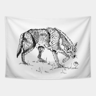 Wolf on the prowl! Tapestry