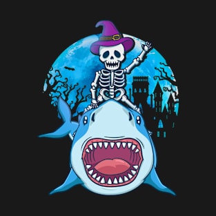 Halloween Skeleton Shark T-Shirt