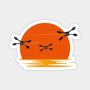 Starfury Fighters - Sunset - Black - Sci-Fi Magnet