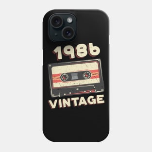 Vintage 1986 Retro Cassette Tape 34th Birthday Phone Case