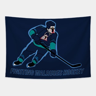 Fighting Walrus Hockey Alternate Tapestry