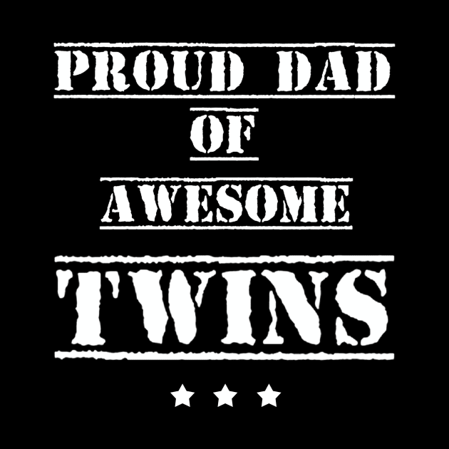 Proud Dad Of Awesome Twins Father's Day Gift by Oska Like
