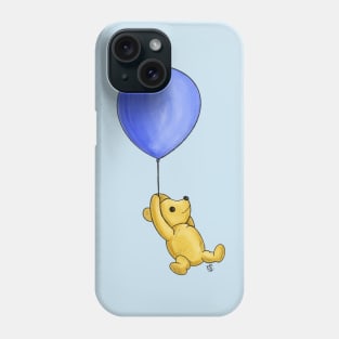 Winnie the Pooh and the big blue balloon Phone Case