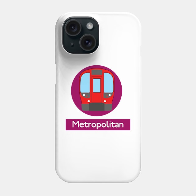 London Underground Subway Metropolitan Phone Case by 2createstuff