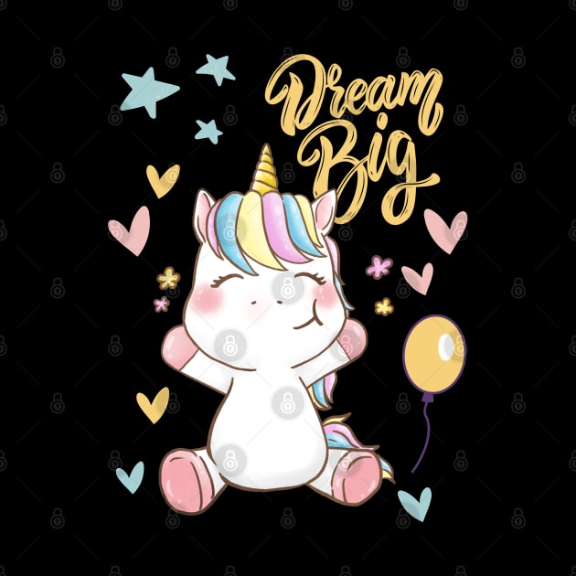 Sweet Unicorn Dream big Cute baby outfit great for kids toddlers baby shower by BoogieCreates