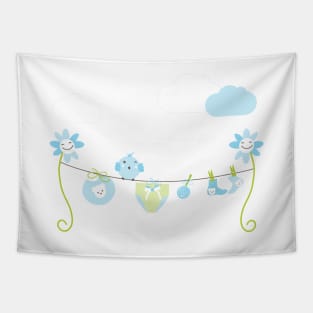 Newborn baby boy cradle II Tapestry