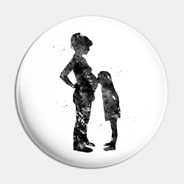 Pregnant mom with daughter Pin by erzebeth