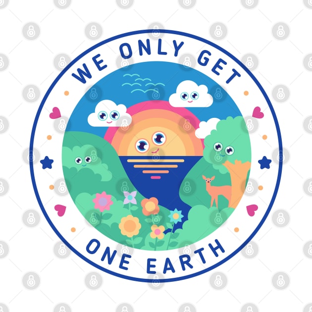 We only get one earth - nature lover design - l by Sugar & Bones