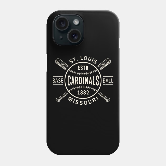 St. Louis Cardinals Bats & Ball by Buck Tee Phone Case by Buck Tee