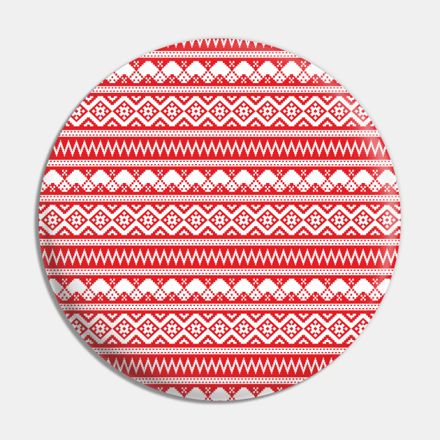 Red Xmas Pattern Pin by ilhnklv