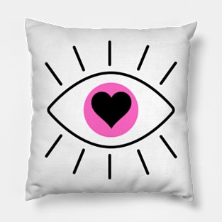 An eye with a heart. Pillow