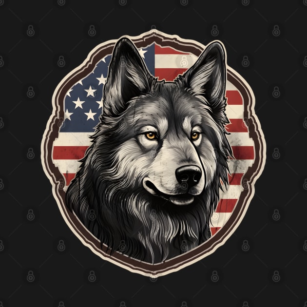 Patriotic Keeshond by NatashaCuteShop