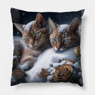 Abyssinian Cats Frozen Pillow