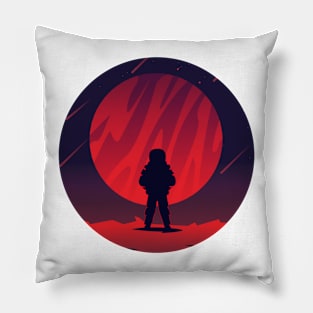 Space Astronaut Landscape Pillow