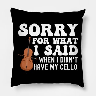 Sorry For What I Said When I Didn't Have My Cello Pillow