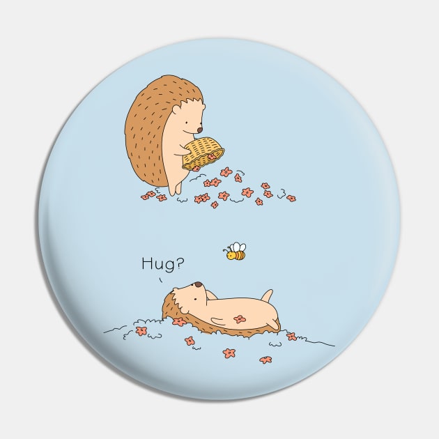 Hedgehug Bee Pin by Jang_and_Fox