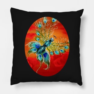 peacockbuttefly Pillow