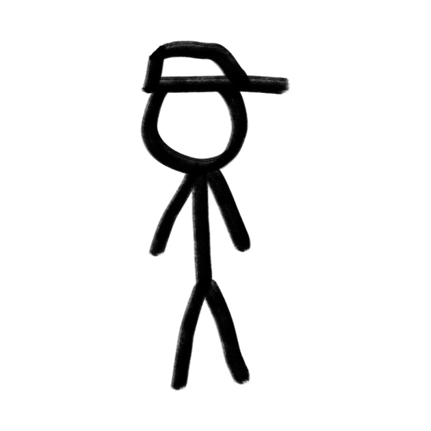 Simple stick figure, hand drawn, of a boy, or man by WelshDesigns