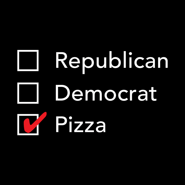 Republican Democrat Pizza by zubiacreative