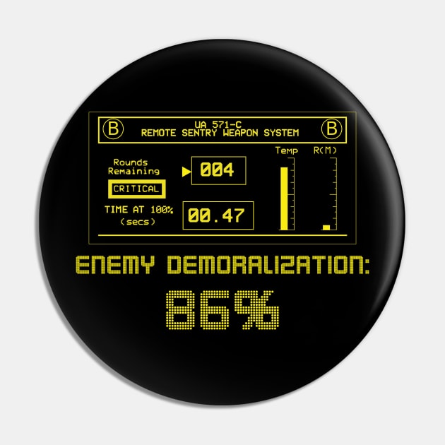 Aliens Sentry Gun Unit B Display Pin by SPACE ART & NATURE SHIRTS 