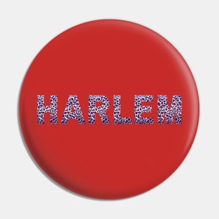 Harlem Texted Based | Purple Leopard Animal Print Design Pin