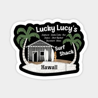 Lucky Lucy's Surf Shack Surfer Magnet