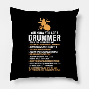 You're A Drummer If Funny Drum Lover Gift Drummer Pillow