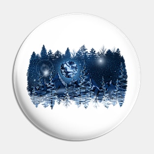 Cold Winter Night By Christmas Season Pin