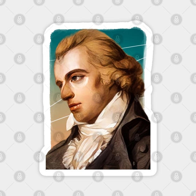 German Poet Friedrich Schiller illustration Magnet by Litstoy 