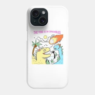 Funny The Vibe Is In Shambles Retro Phone Case