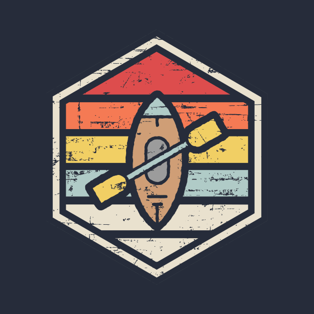 Retro Badge Kayak by rojakdesigns