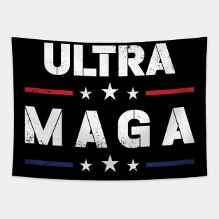 Ultra Maga Proud Ultra-Maga American Flag Tapestry