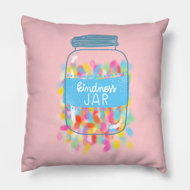 Kindness Jar Pillow by lowercasev