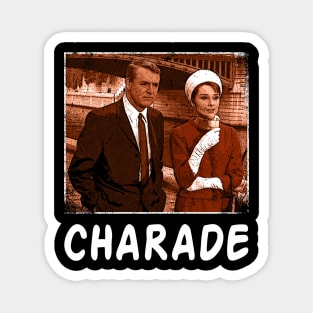 Parisian Romance Chronicles Charades Retro Film Couture Graphic Tee Magnet