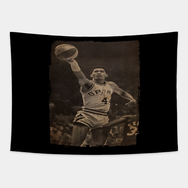 George Gervin Dunk Vintage Tapestry by CAH BLUSUKAN