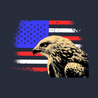 Eagle in front of American Flag T-Shirt