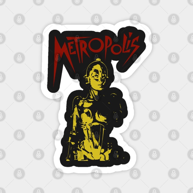 Metropolis Stencil Magnet by IconStencils