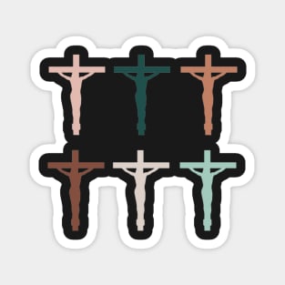 Terracotta Pallet Crucifix Sticker Set Magnet