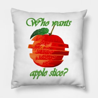 Sliced Red Apple: A Delicious Twist Pillow